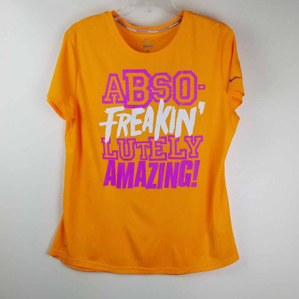 Nike Dri Fit orange tshirt XL
